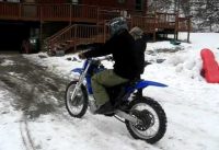Electric Dirt Bike in the Snow