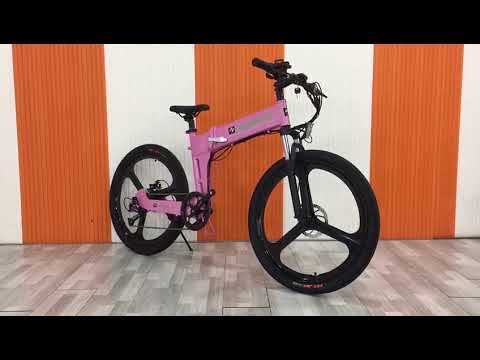 Folding electric bikes in pink, for RV owner ebike, boat owner ebike, student ebike, commuter ebike