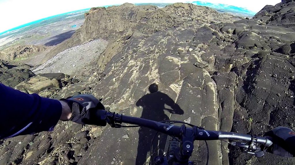 Mountain biking Helgafell Iceland - full suspension Canyon