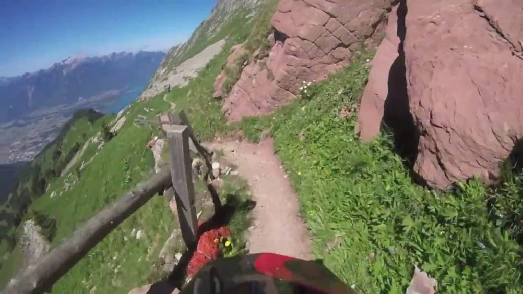 Rocher De Naye mountain bike descent, Swiss alps