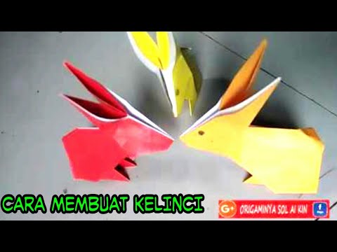 origami animal for kids! how to make rabbit/bunny from paper folding for step by step on description