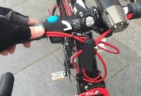 putting a electric bell on his bicycle 자전거 전자벨 RB Bell [Cycling Korea]