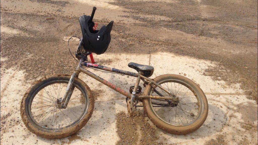 Dirt trail with BMX bike