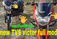 How to  Company TVS victor or modify tvs victor full review new tvs 2019 model and bs4 and 110cc tvs