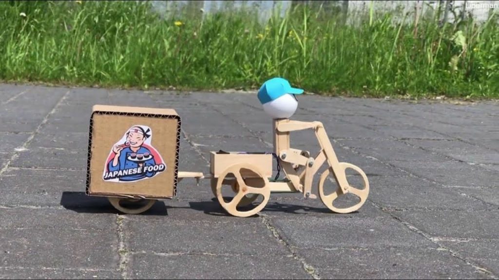 How to Make Robot Sushi Delivery Electric Bike 3 Wheels at Home