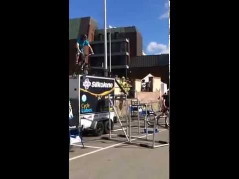 Extreme mountain bike show at Coventry's SkyRide