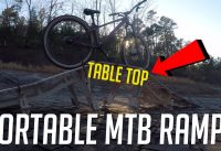 MTB Plan B - Jumping portable mtbhopper ramps on a mountain bike.
