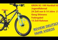 KRON XC-100 Hardtail | Jugend-Bike | 24" Zoll + 21 Gang Shimano | 13" Rahmen | REVIEW Deutsch