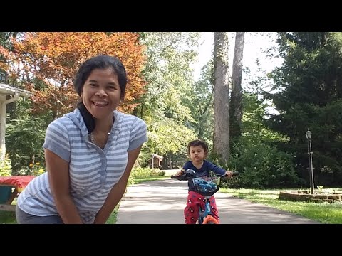 Teaching how to ride a bike