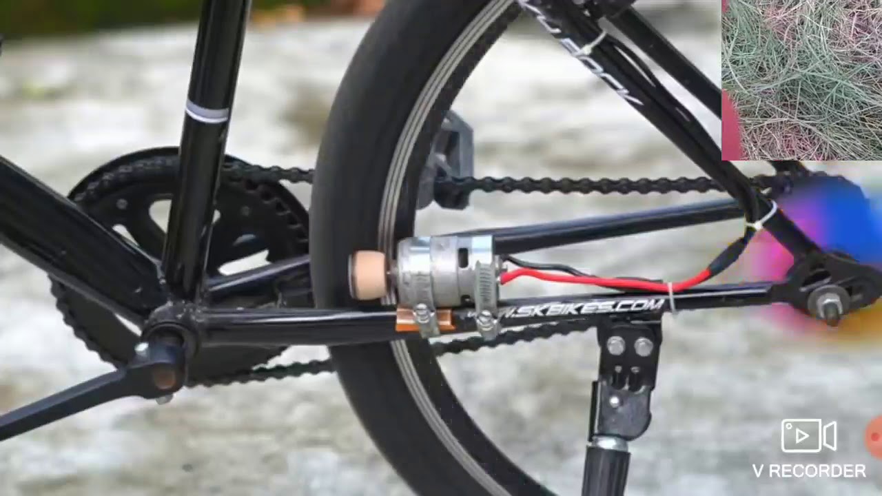 كيفية تركيب موتور لدراجة هوائية بطريقة سهلة و بسيطة How to Make Electric Bike using 775 motor
