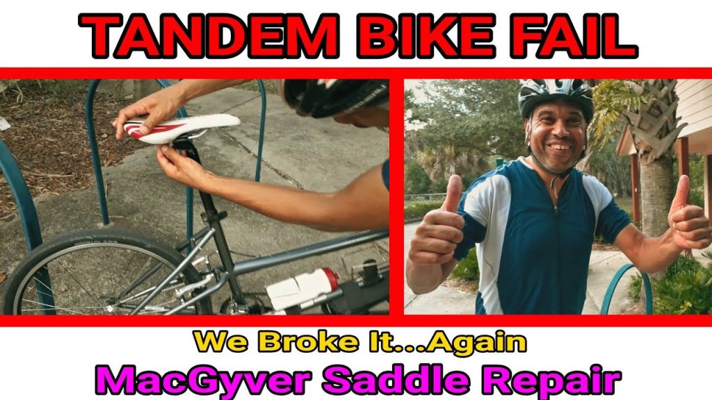 TANDEM BIKE FAIL! MacGyver Saddle Repair | TANDEM ADVENTURERS
