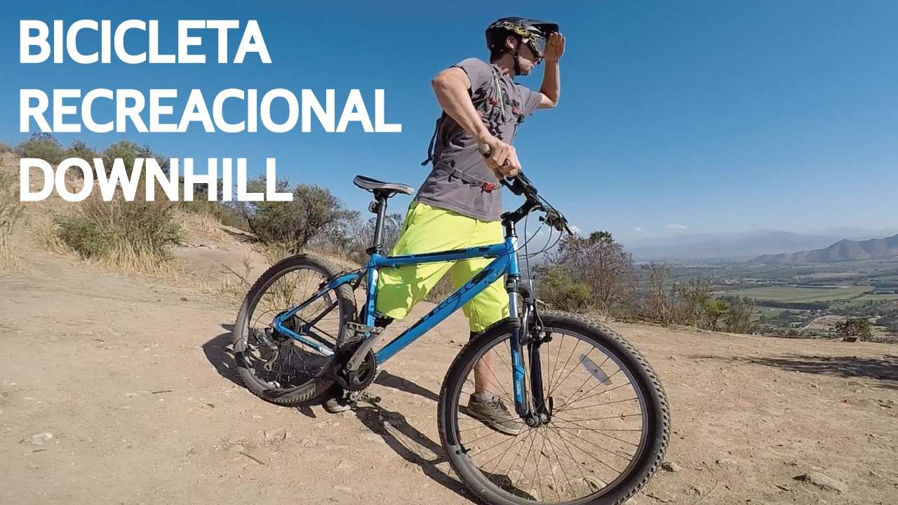 Downhill y Saltos con una Bicicleta de Mountain Bike para Principiantes! DH Recreacional!