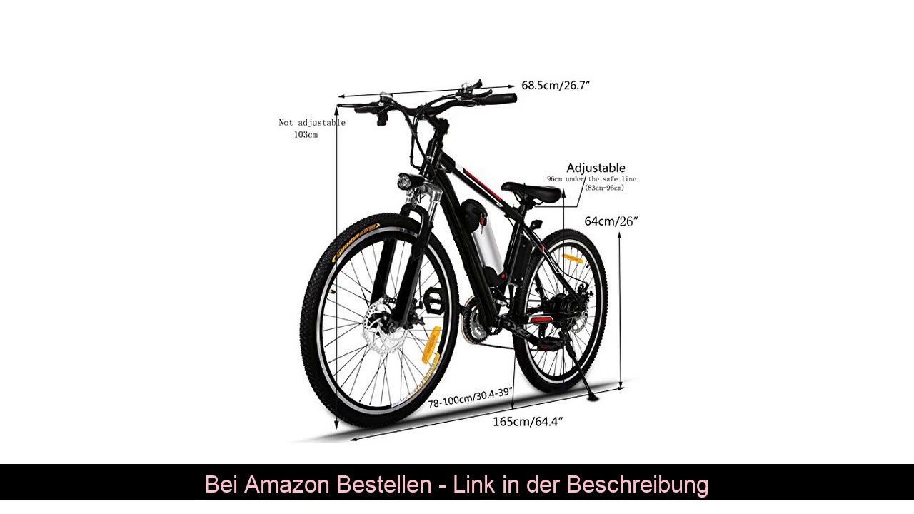 ⚡️ Hiriyt Faltbares E-Bike,36V 250W Elektrofahrräder, 8A Lithium Batterie Mountainbike,26 Zoll Groß