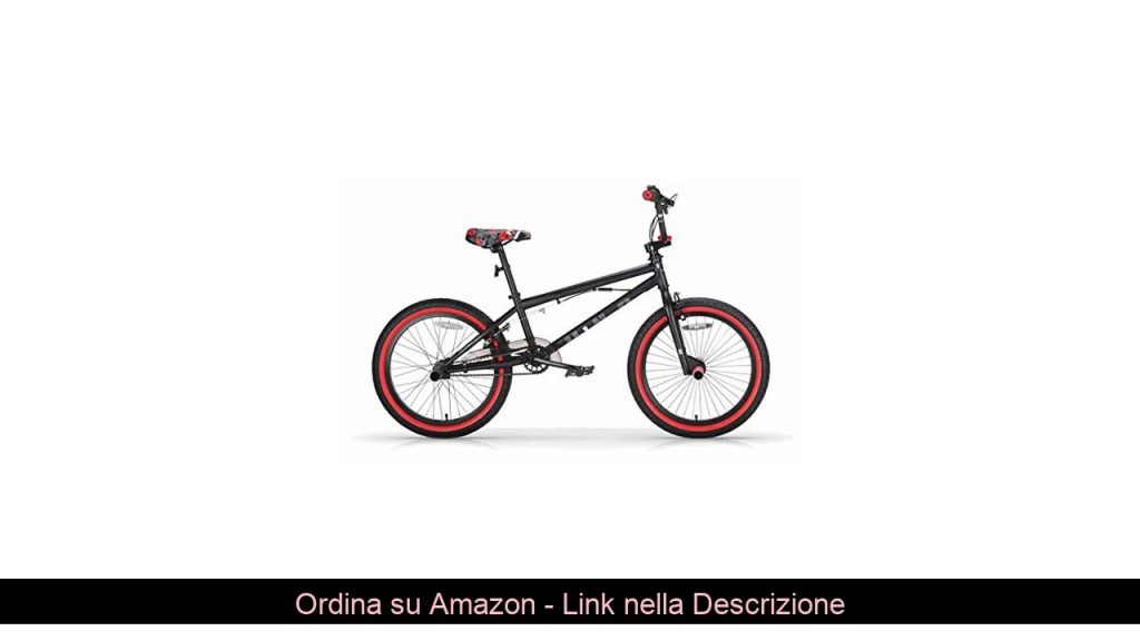 ❎ MBM BMX U-N+O, Bici da Freestyle Unisex Bambini, Nero A01, 20"