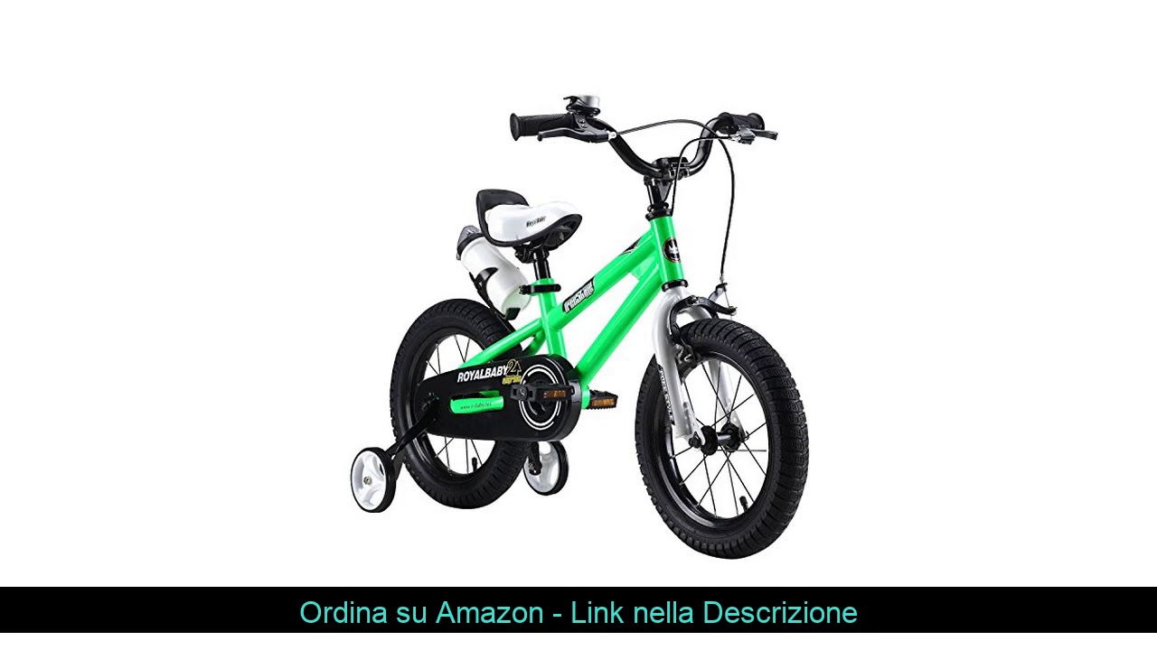 ✅ R-30,48 cm (12")"BMX Freestyle per Bici per Bambini, Colore: Rosso, Verde, Blu e Bianco, con rote
