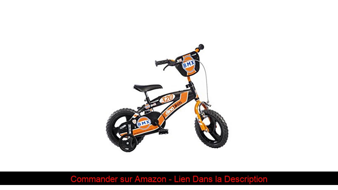 ☘️ Dinobikes Dino Bikes BMX Garçon Marque 12 Pouces de 3 à 5 Ans, 125XL