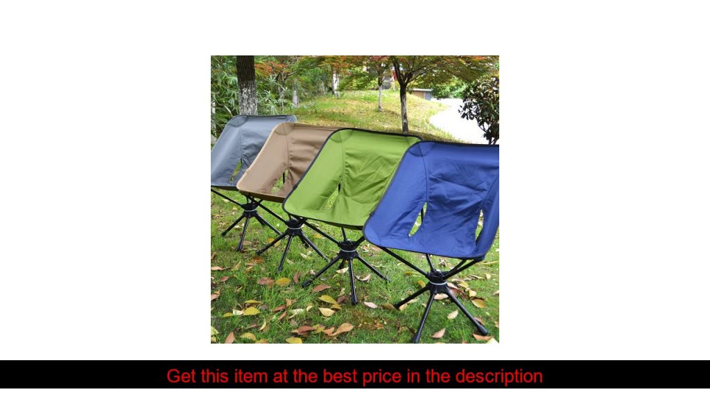 Folding 360 Degree Swivel Aluminum Alloy Portable Camping Chair for Outdoor Picnic Hiking Bicyclin