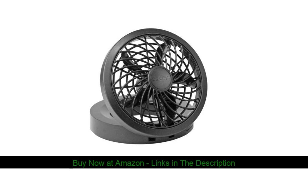 ☑️ O2 Cool 1123 Folding Portable USB or Electric Fan, 5", 1 Speed (Assorted color)
