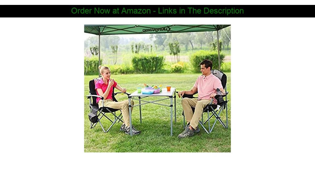 ✅ KingCamp Camping Chair with Lumbar Back Support, Padded Folding Chair with Cooler, Armrest, Cup H