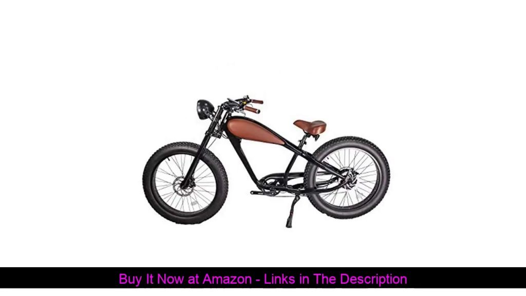 ☀️ CIVIBIKES 48V 750W Bafang Vintage Electric Bike Fat Tire Cheetah Beach Cruiser Electric Bike (Bl