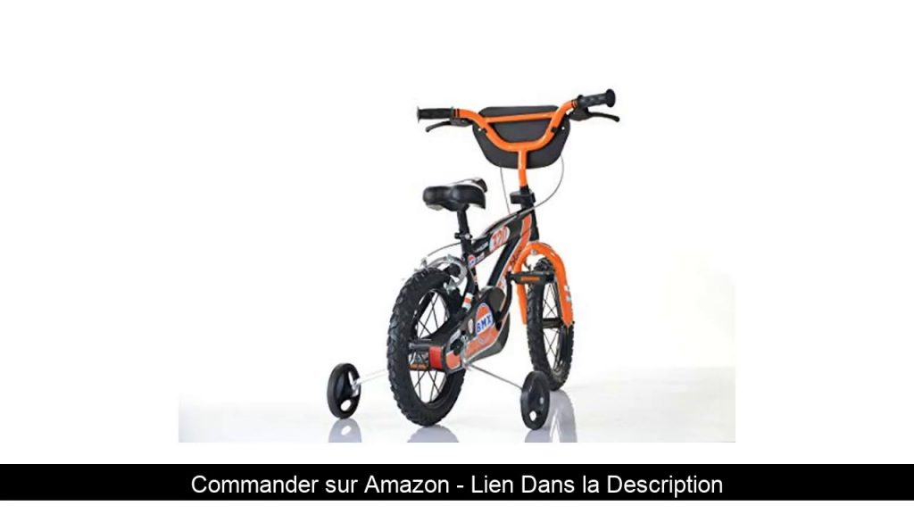 ⭐️ Dino Bikes- BMX Garçon Marque Dinobikes 16 Pouces de 5 à 8 Ans, 165XC, Noir