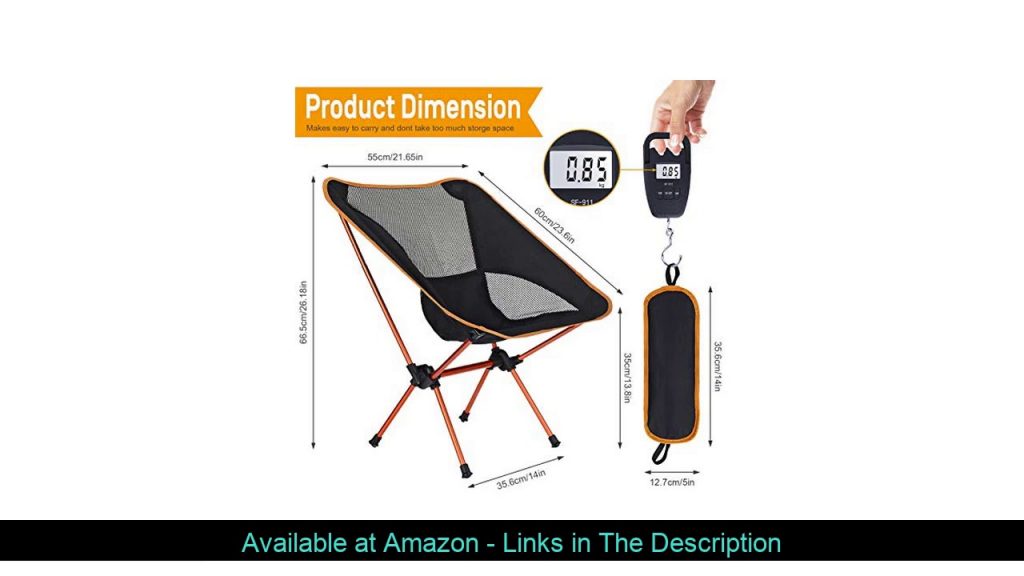 ✅ ESUP Camping Chair, Ultralight Portable Compact Folding Beach Chairs with Carry Bag for Outdoor C