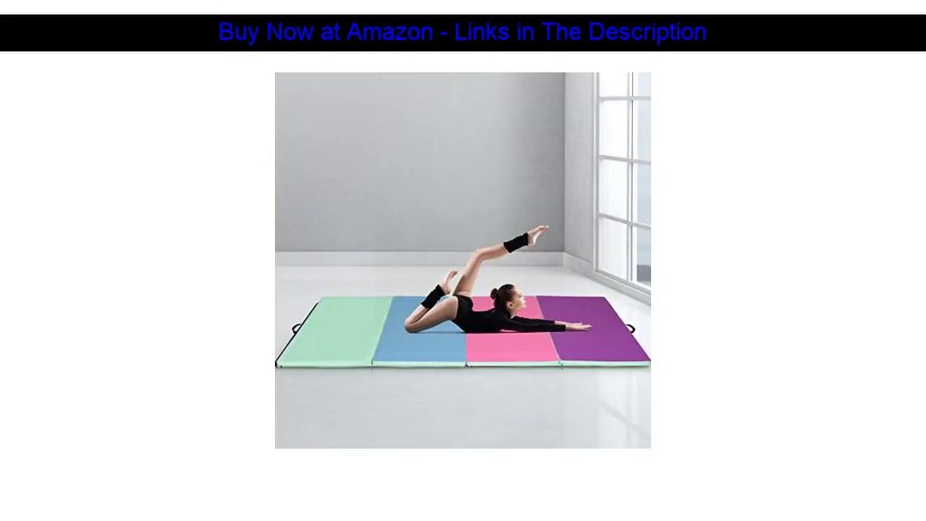 ☘️ Giantex 4'x10'x2 Gymnastics Mat Folding Panel Thick Gym Fitness Exercise (Green/Blue/Pink/Purple