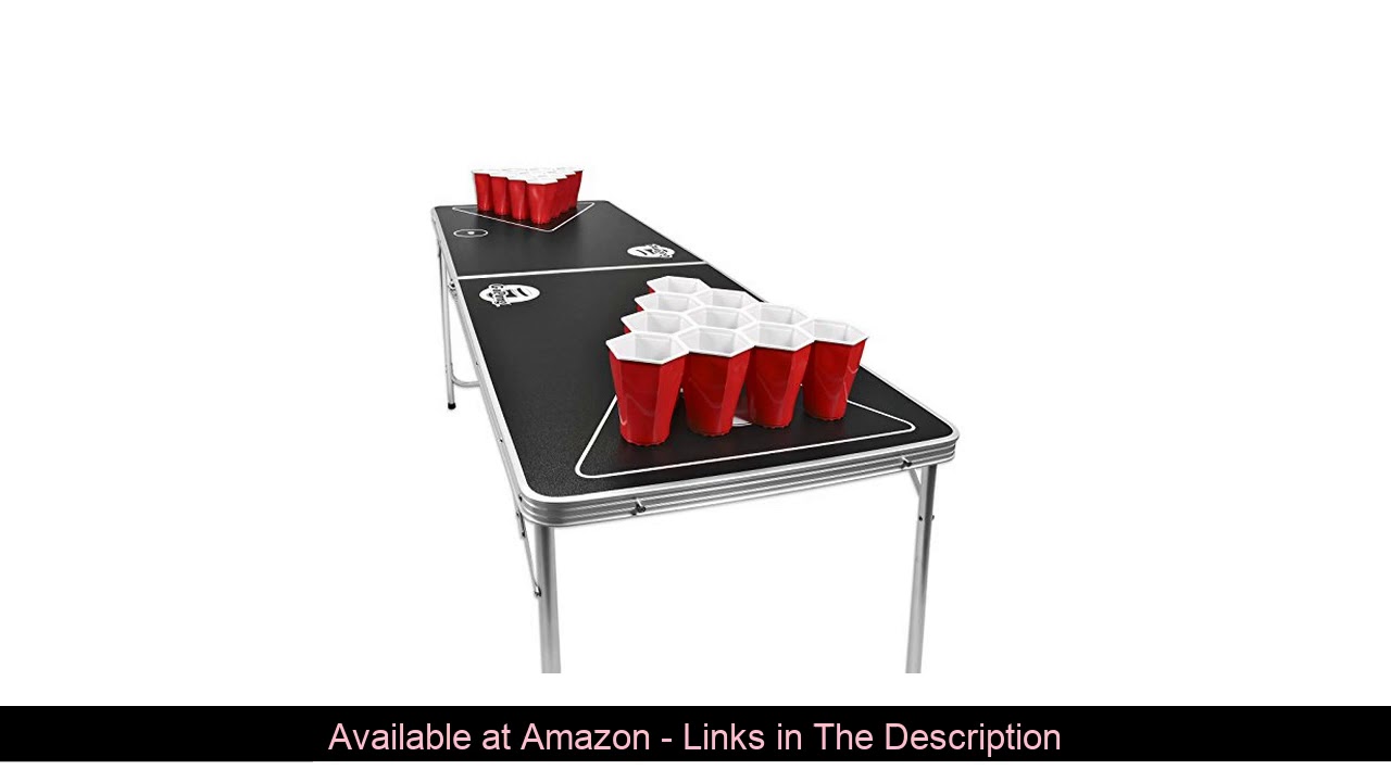 ☑️ GoPong 6-Foot Portable Folding Beer Pong / Flip Cup Table (6 balls included)