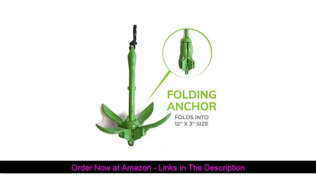 ☘️ Gradient Fitness Marine Anchor, 3.5 lb Folding Anchor, Grapnel Anchor Kit for Kayaks, Canoes, Pa