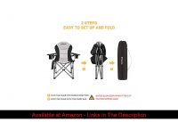 ☑️ KingCamp Camping Chair with Lumbar Back Support, Padded Folding Chair with Cooler, Armrest, Cup