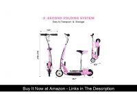 ❎ Overwhelming Upgrade E120 Adjustable Handlebar Height and Seat Folding Electric Scooter with Remo