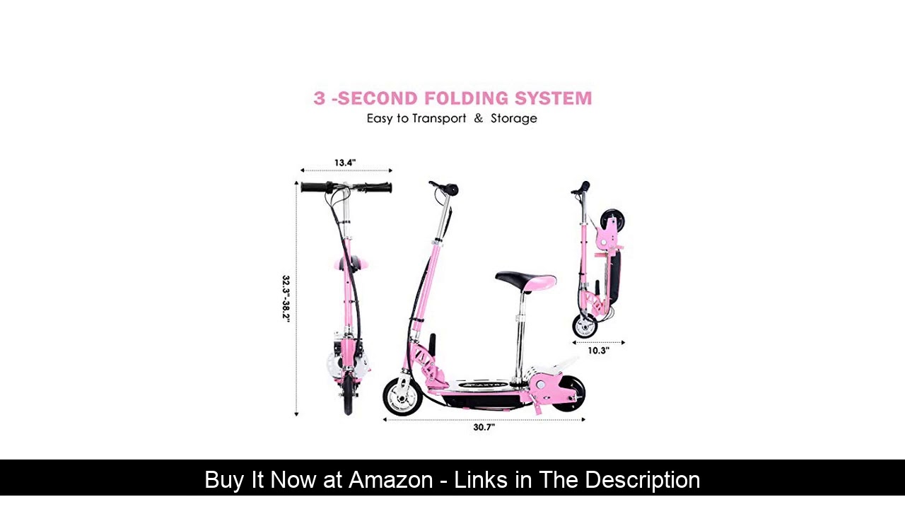 ❎ Overwhelming Upgrade E120 Adjustable Handlebar Height and Seat Folding Electric Scooter with Remo