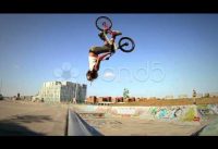 Pond5 Stock Footage - Bmx Bicycle Back Flip Slow Motion In Graffiti Covered Skateboard Park