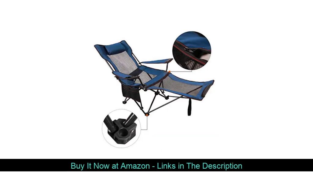 ▶️ REDCAMP Camping Chair with Foot Rest, Heavy Duty Folding Camp Chairs for Adults 250 lbs, Lightwe