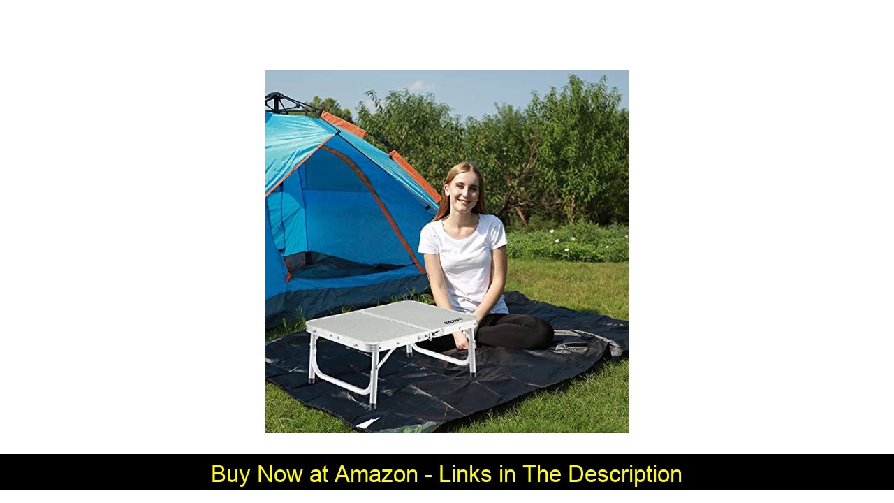 ✅ REDCAMP Small Folding Camping Table Portable Adjustable Height Lightweight Aluminum Folding Table