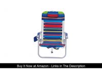 ⚡️ Rio Brands 4-Position Backpack Lace-Up Suspension Folding Beach Chair, Multi Stripe