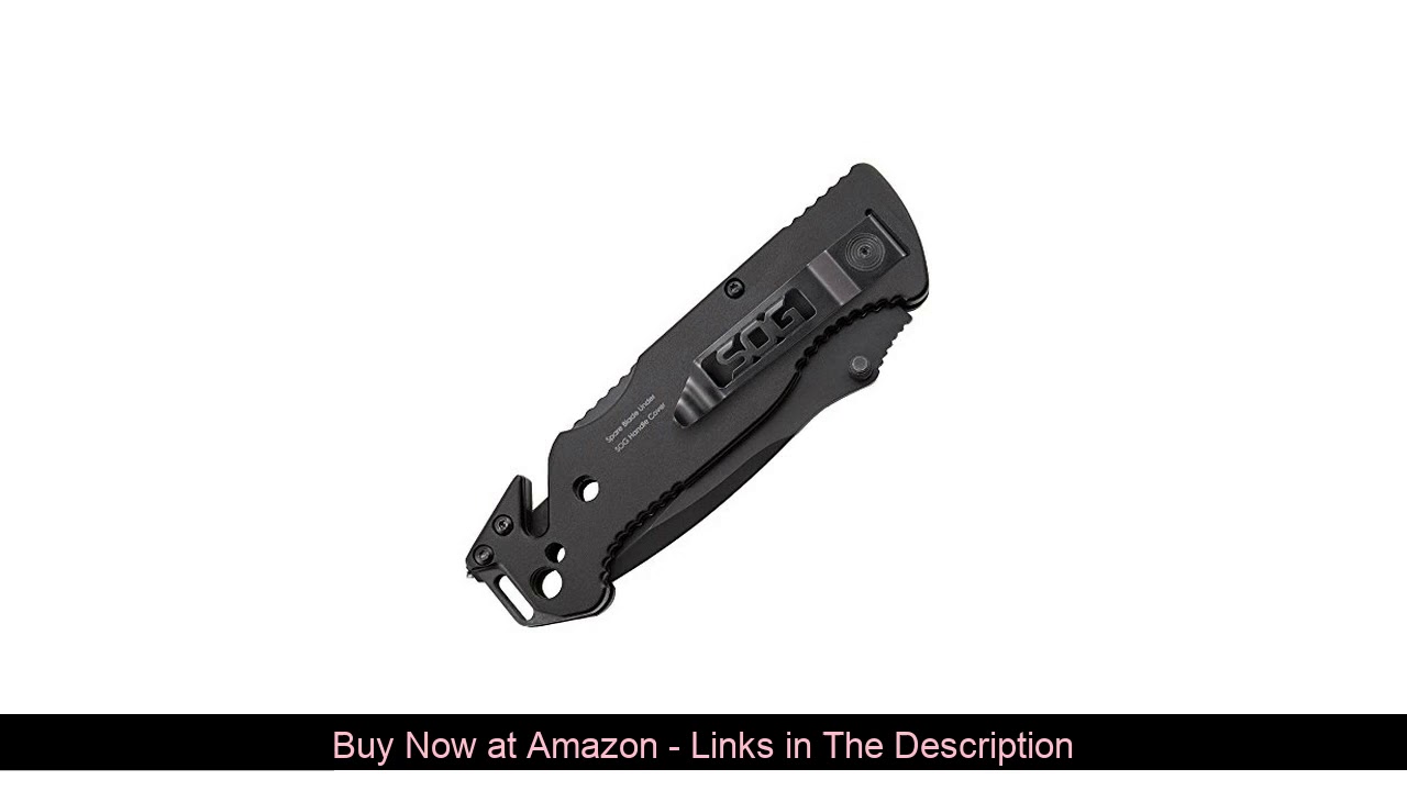 ☘️ SOG Tactical Folding Knife - Escape Pocket Knife, Emergency Knife and Survival Knife w/ 3.4 Inch
