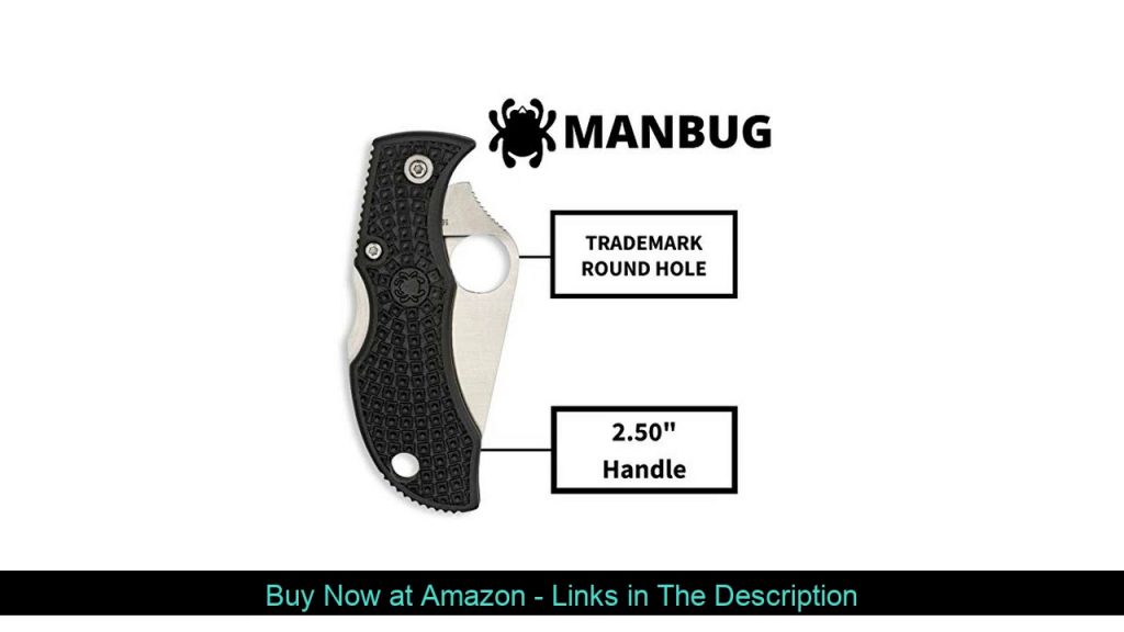 ❄️ Spyderco Manbug Lightweight Folding Knife with 1.97" VG-10 Stainless Steel Blade and High-Streng