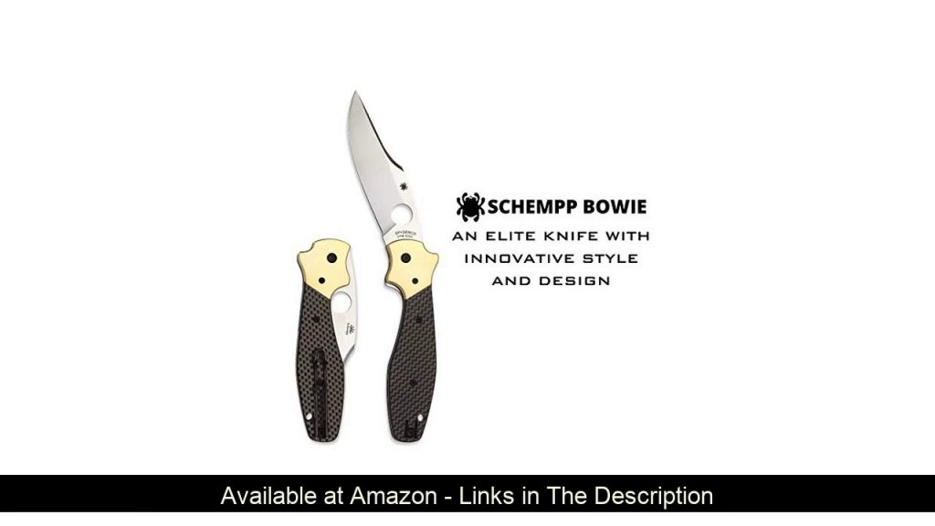 ❄️ Spyderco Schempp Bowie Ethnic Series Folding Knife with 3.72" CPM S30V Stainless Steel Blade and