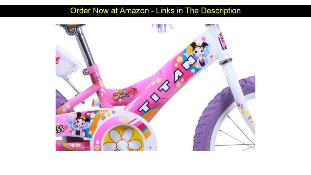 ❄️ Titan Girl's Flower Princess BMX Bike, Pink, 16-Inch