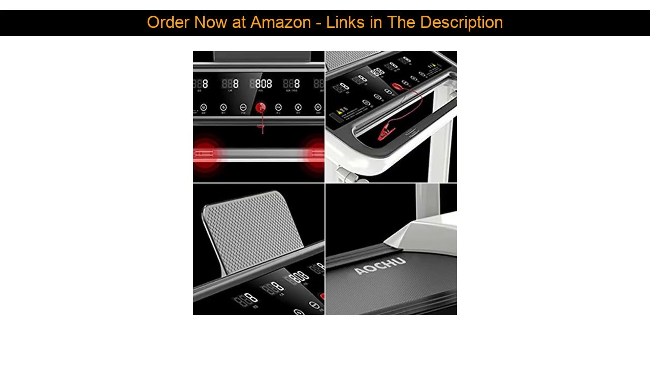 ☘️ UMOG 4-in-1 Folding Treadmill,1.0HP Electric Treadmill w/Bluetooth Speaker & LCD Monitor & Table